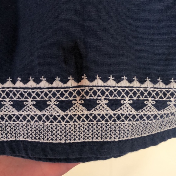 Vintage Blue Jean Dress with Embroidered detail, size S/M - Picture 7 of 8